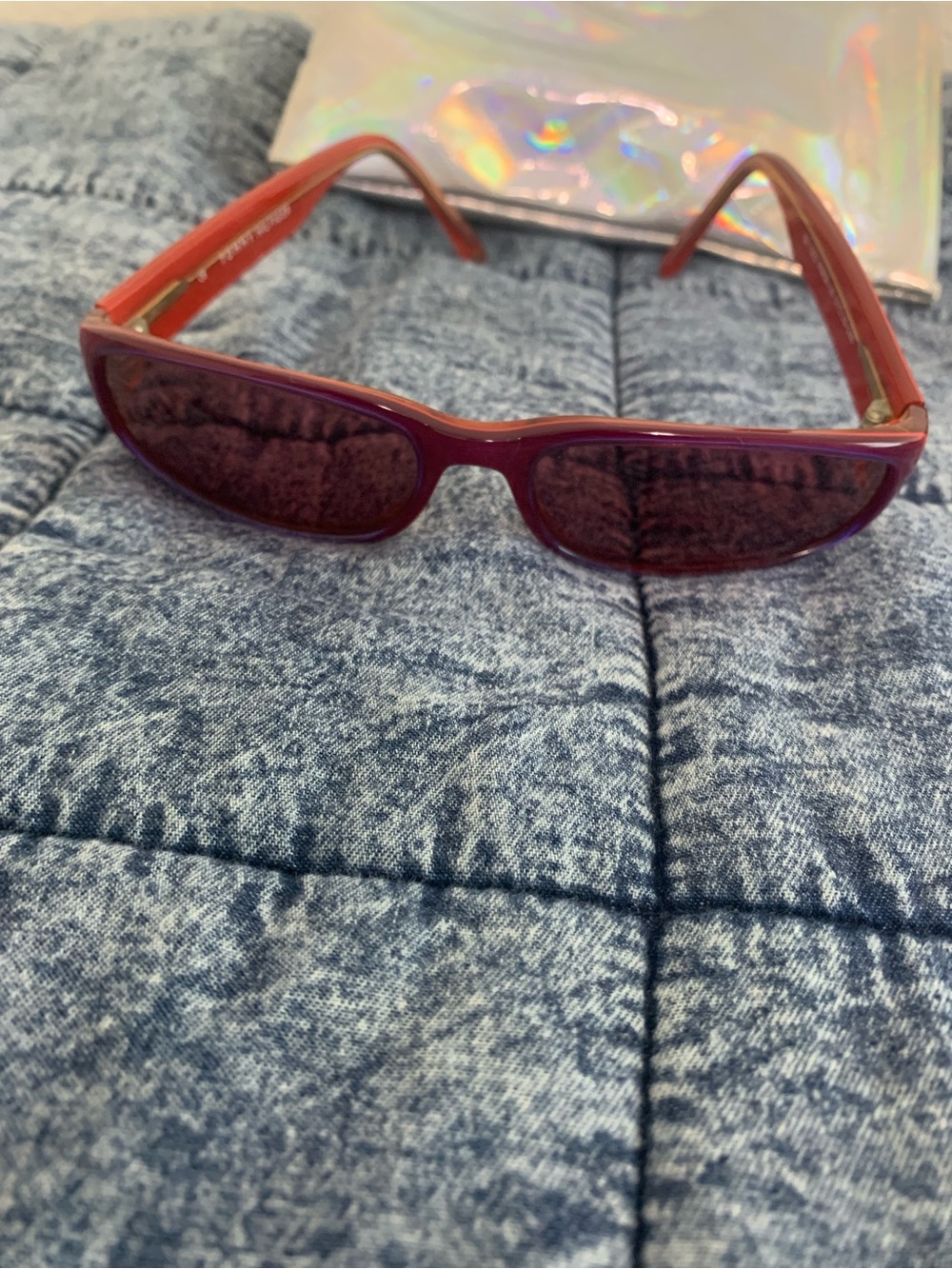 Red Women's Tommy Hilfiger sunglasses and womens Bebe sunglasses both like new